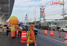ทล.เร่งคืนผิวจราจรทางหลักถนนพระราม 2 กม.ที่ 29-32 รับรถขาเข้ากรุงเทพฯเริ่มวันนี้