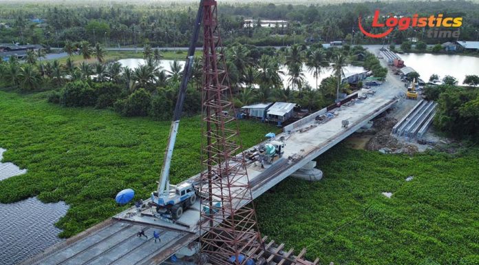 ทช.สร้างสะพานข้ามแม่น้ำปากพนัง จ.นครศรีธรรมราช คืบหน้ากว่า 77% คาดแล้วเสร็จปี 69