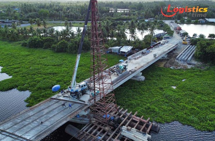 ทช.สร้างสะพานข้ามแม่น้ำปากพนัง จ.นครศรีธรรมราช คืบหน้ากว่า 77% คาดแล้วเสร็จปี 69