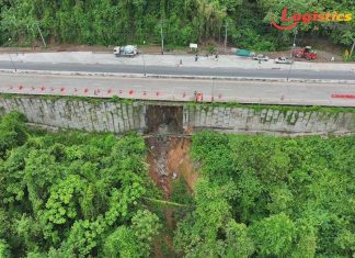 ทล.ส่งเครื่องจักรลุยหน้างาน“เขาพลึง”ทล.11 หลังเกิดเหตุ MSE wall เสียหายจากการกัดเซาะ เร่งบรรเทาเหตุทันที