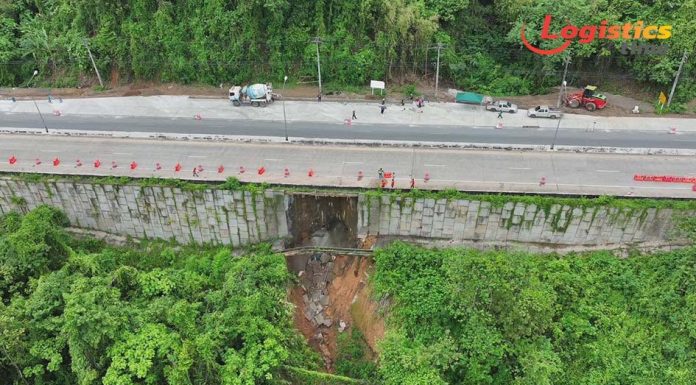 ทล.ส่งเครื่องจักรลุยหน้างาน“เขาพลึง”ทล.11 หลังเกิดเหตุ MSE wall เสียหายจากการกัดเซาะ เร่งบรรเทาเหตุทันที