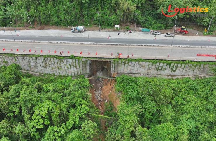 ทล.ส่งเครื่องจักรลุยหน้างาน“เขาพลึง”ทล.11 หลังเกิดเหตุ MSE wall เสียหายจากการกัดเซาะ เร่งบรรเทาเหตุทันที